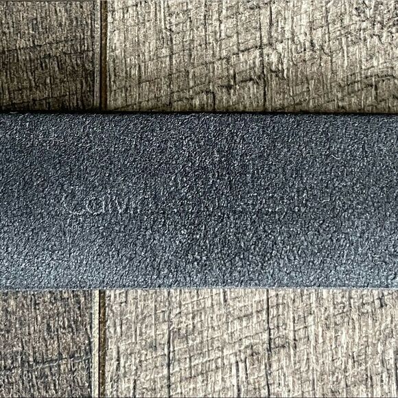 Black Calvin Klein Belt with Silver Buckle. Size Large. - Picture 8 of 9